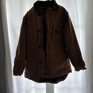 Dickies Dark Brown Field Jacket with Black Collar